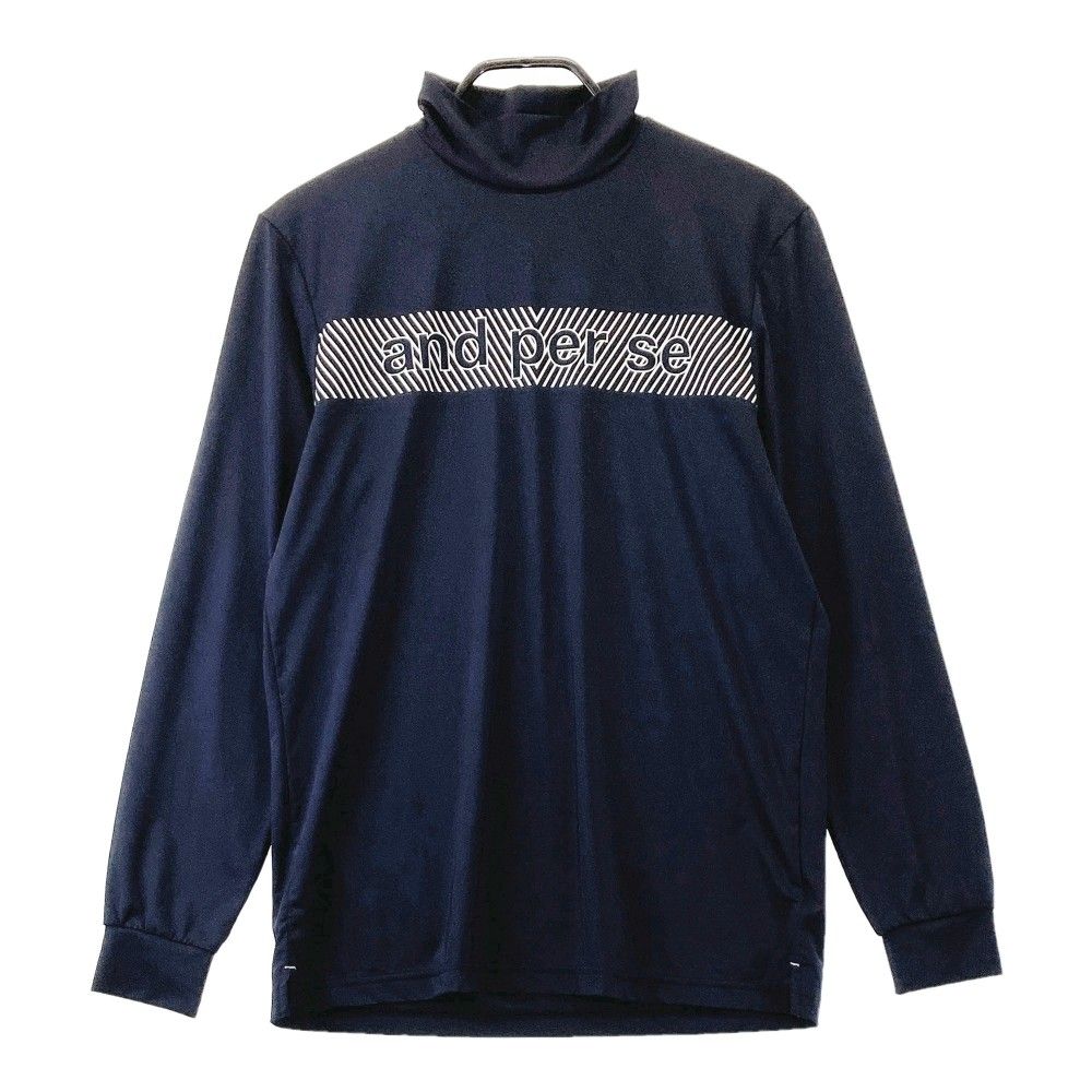 新品　アンパスィ　モックネック　ネイビー　M アンパスィ モックネック ネイビー 【公式通販】