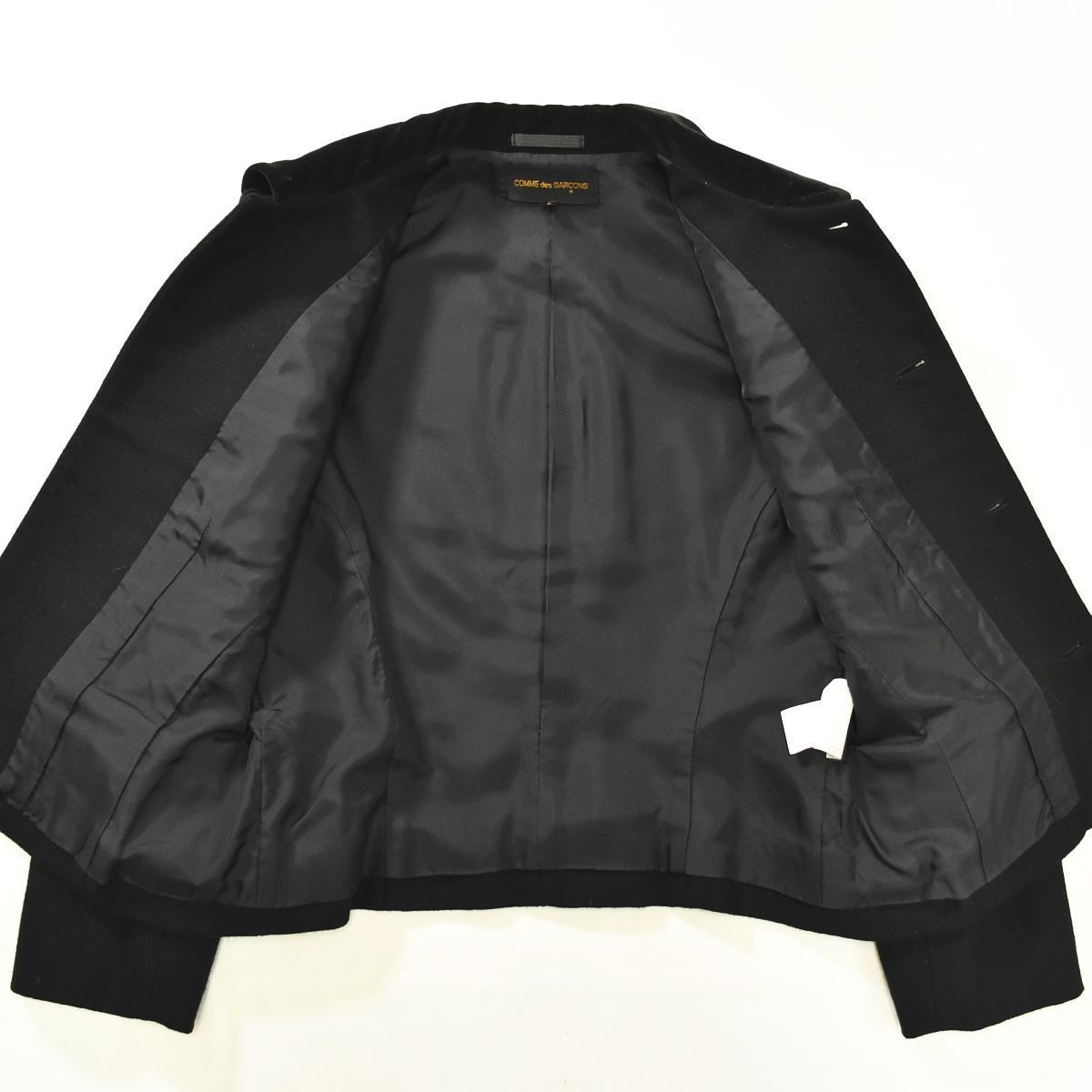 AD1991 COMME des GARCONS セットアップ スカート M 黒 90s コムデギャルソン COMME des GARCONS ベロア切り替え