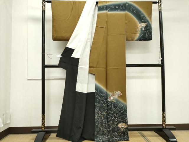 平和屋着物▽訪問着 単衣 吉祥文 暈し染め 銀彩 正絹