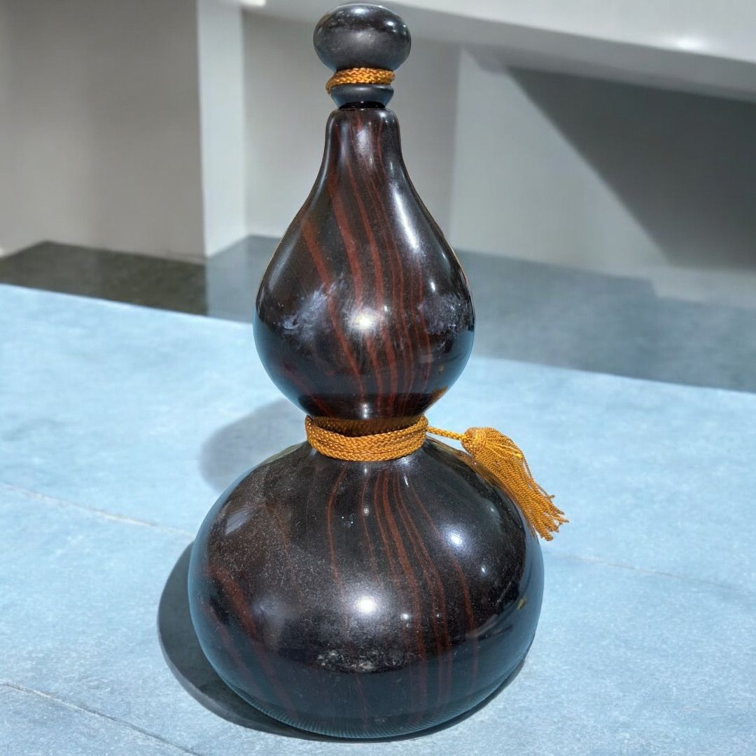 花瓶 黒瓢箪 ひょうたん 重さ約1.5kg↑ 年代物 高級 アンティーク 骨董