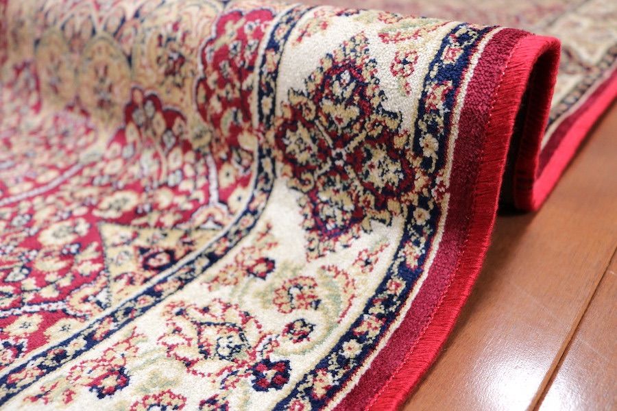 リング ランナー ペルシャ柄絨毯 67×240 ♥ ラグ カーペット 玄関マット 訳あり レッド