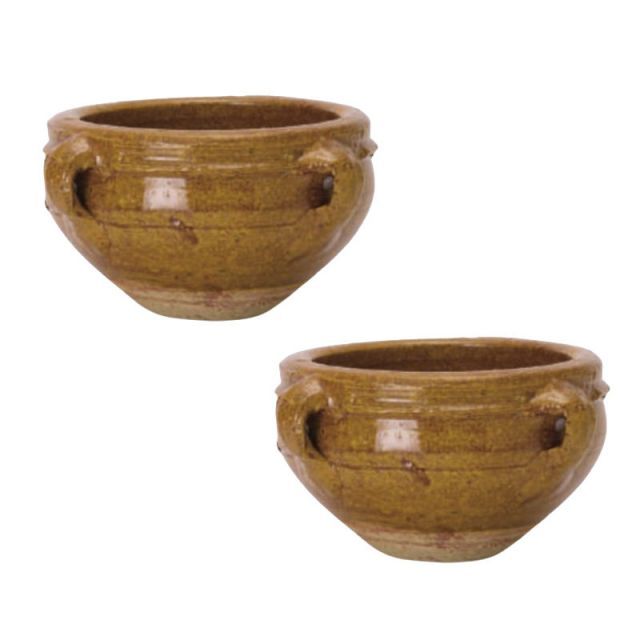 花 観葉植物用ポット チュニジアン グレイズ LC Teracotta POT 2個入り 15023 底穴あり 受皿なし 代引き不可 中型ポット FARM p123
