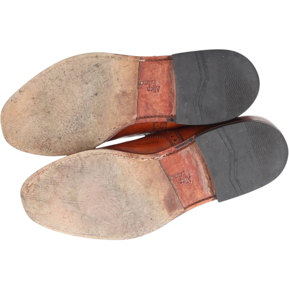  古着 アレンエドモンズ ALLEN EDMONDS STRAND セミブローグ ストレートチップシューズ 10 D メンズ28 0 cm相当 saa 013891 デッキシューズ 靴