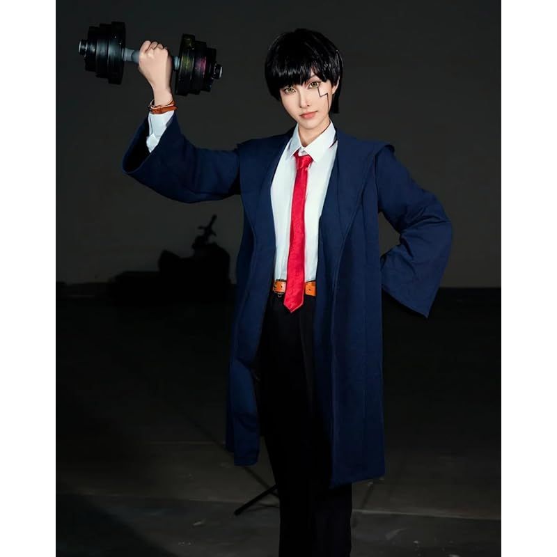 在庫 神併 マッシュ バーンデッド コスプレ ウィッグ付き キノコ頭 マッシュル コスプレ衣装 フルセット コスチューム 大人用 仮装 文化祭 Mashle Burnedead cosplay マッシュ バーンデッド ウィッグ付き XXL 0