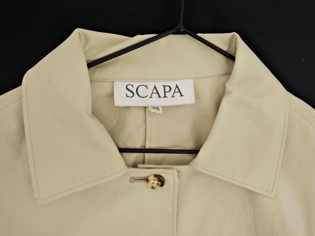 SCAPA スキャパ ステンカラー ジャケット size38/ベージュ ■◇ レディース