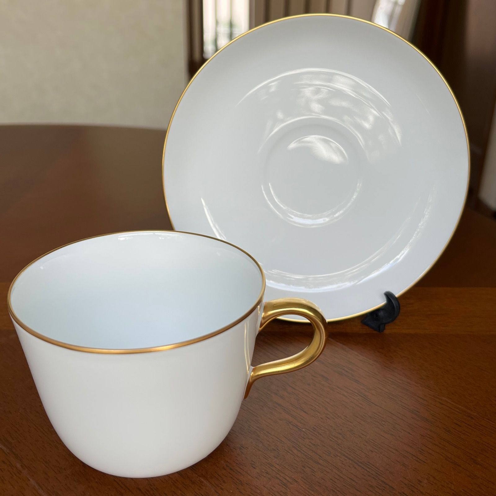 未使用美品】大倉陶園☆ゴールドライン☆モーニングトリオペア