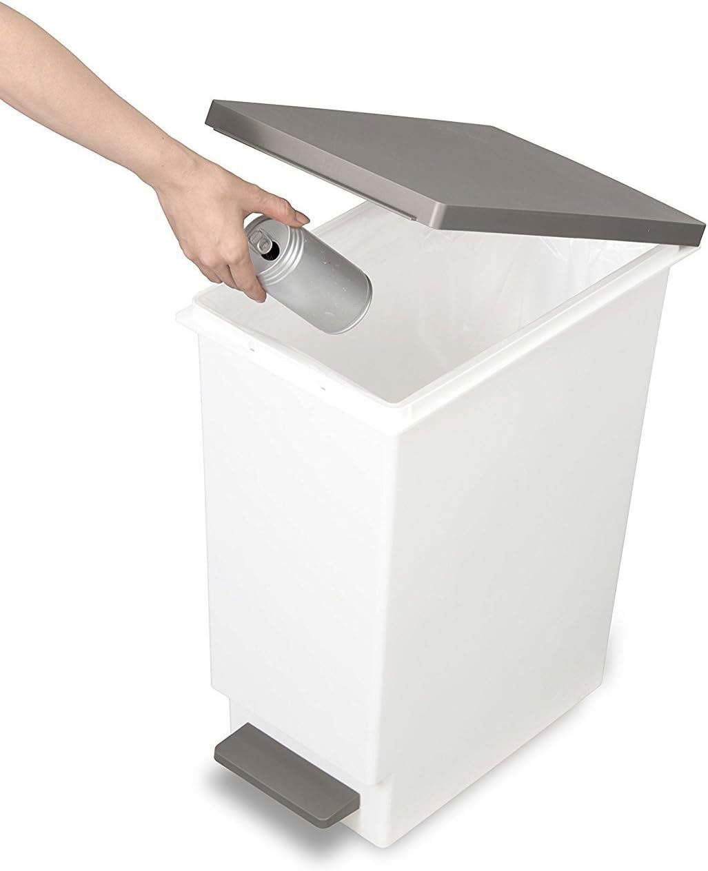 分別 蓋付き 幅23.5×奥行41.5×高さ49.5cm 3個セット ブラウン 30リットル 軽いペダルでサッと開く スリム ゴミ箱 ネオ トンボ Gosei 新輝合成 Shinki