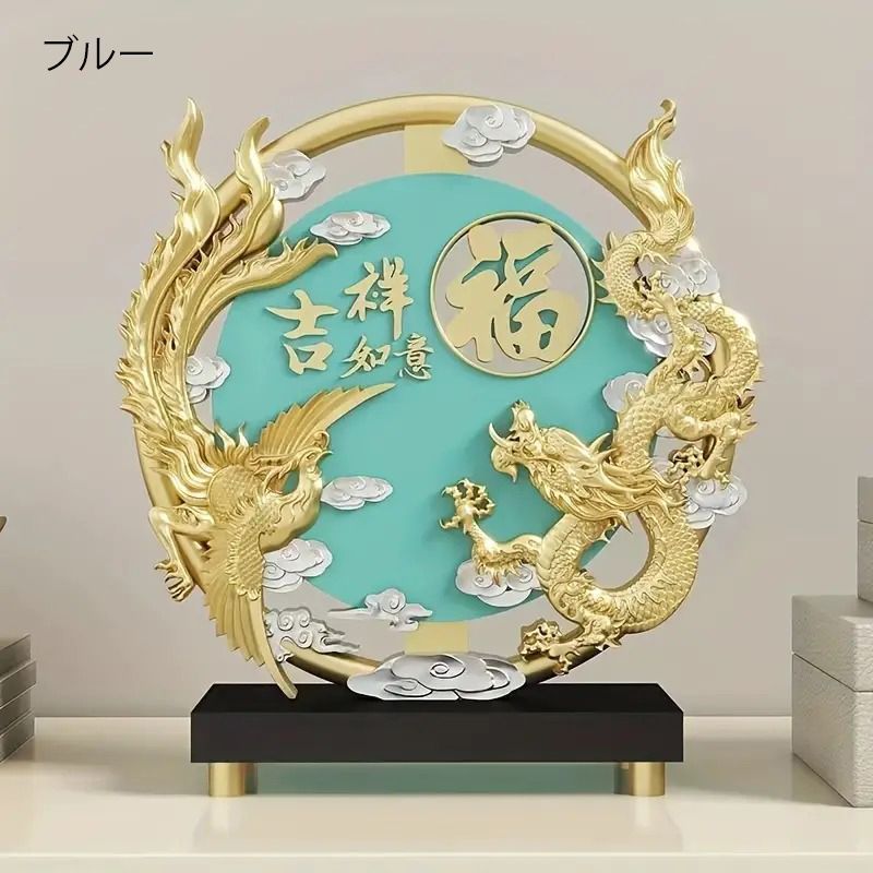 龍 帆船 置物 (小) 風水ドラゴン 竜 オブジェ オーナメント 開運 金運 火龍 龍 ブロンズ風 ドラゴン 置物 金運アップ 開運 幸運 風水