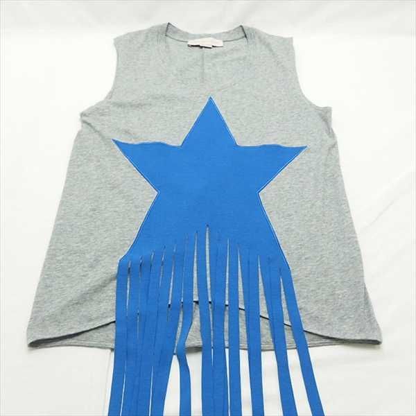 Stella McCartney ステラ マッカートニー コットン スター フリンジ ノースリーブ カットソー タンクトップ GRAY 36 Stella McCartney ステラ マッカートニー コットン スター