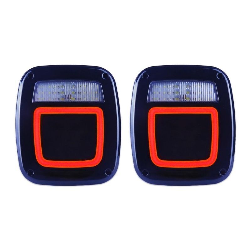 スモークLED テールライト Jeep Wrangler CJ YJ TJ カスタム用 高輝度6機能