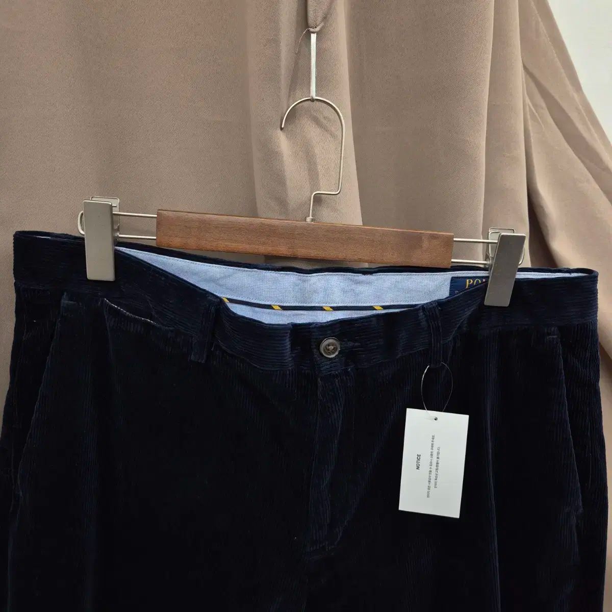 ポロ ストレッチ クラシックフィット コーデュロイ パンツ ネイビー 36 34