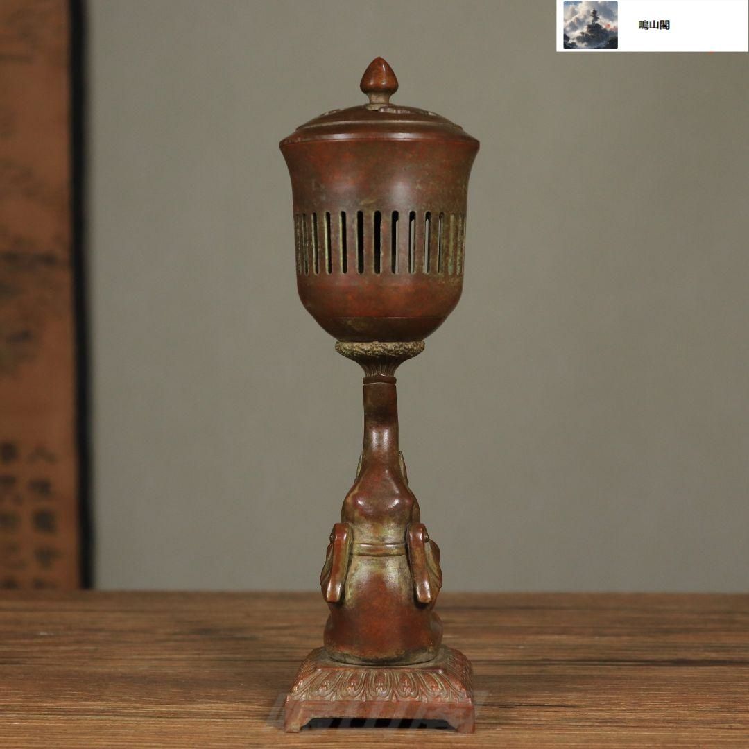 銅器 香炉 福象宮灯 薫香炉 室内檀香炉 盤香炉 燭灯 香道具 置物