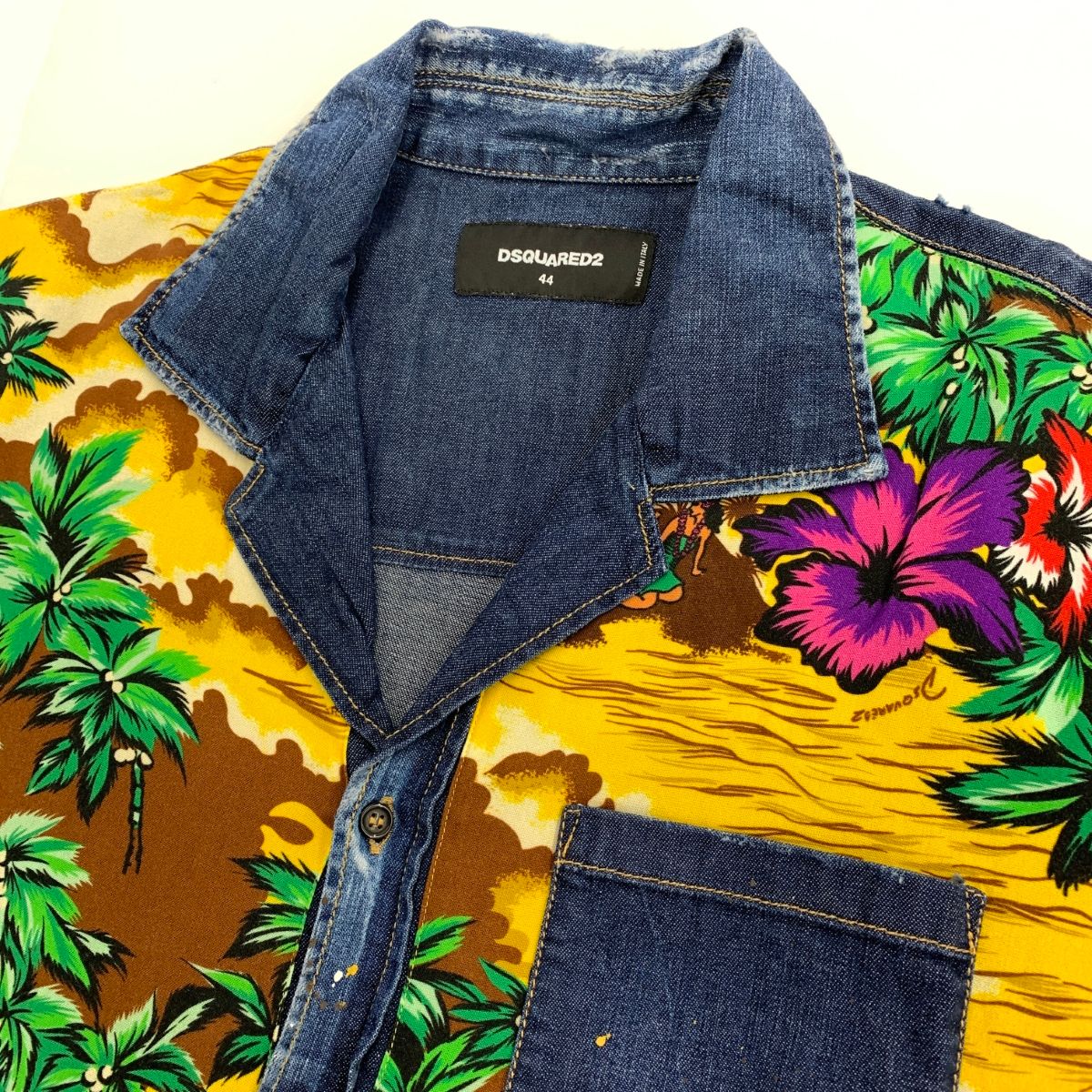 Dsquared2 ディースクエアード ハワイアンデニム シャツ 44 S71DM0164 