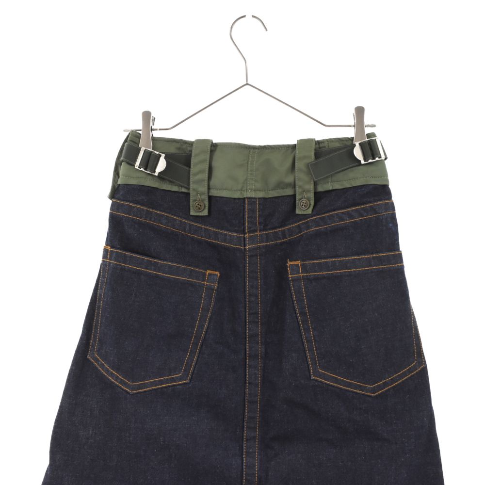 Sacai (サカイ) 20SS Denim Skirt ナイロンツイルドッキングデニム ...