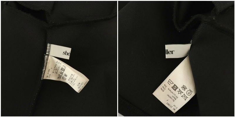 シェリエ CHERIE バックZIPスウェットミニワンピース F 黒