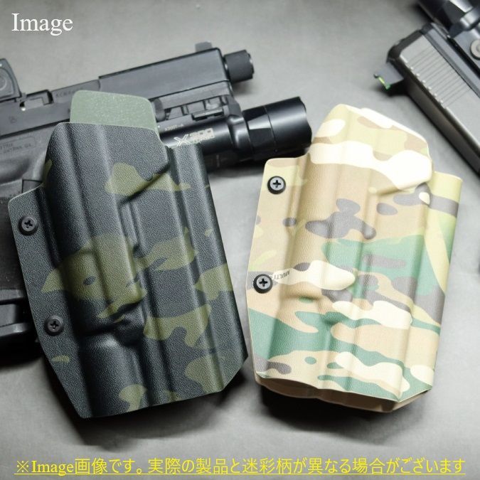 製造品 六七五 Glock 17 19 X300U ライト カイデックスホルスター 右用 Multicam Multicam Black