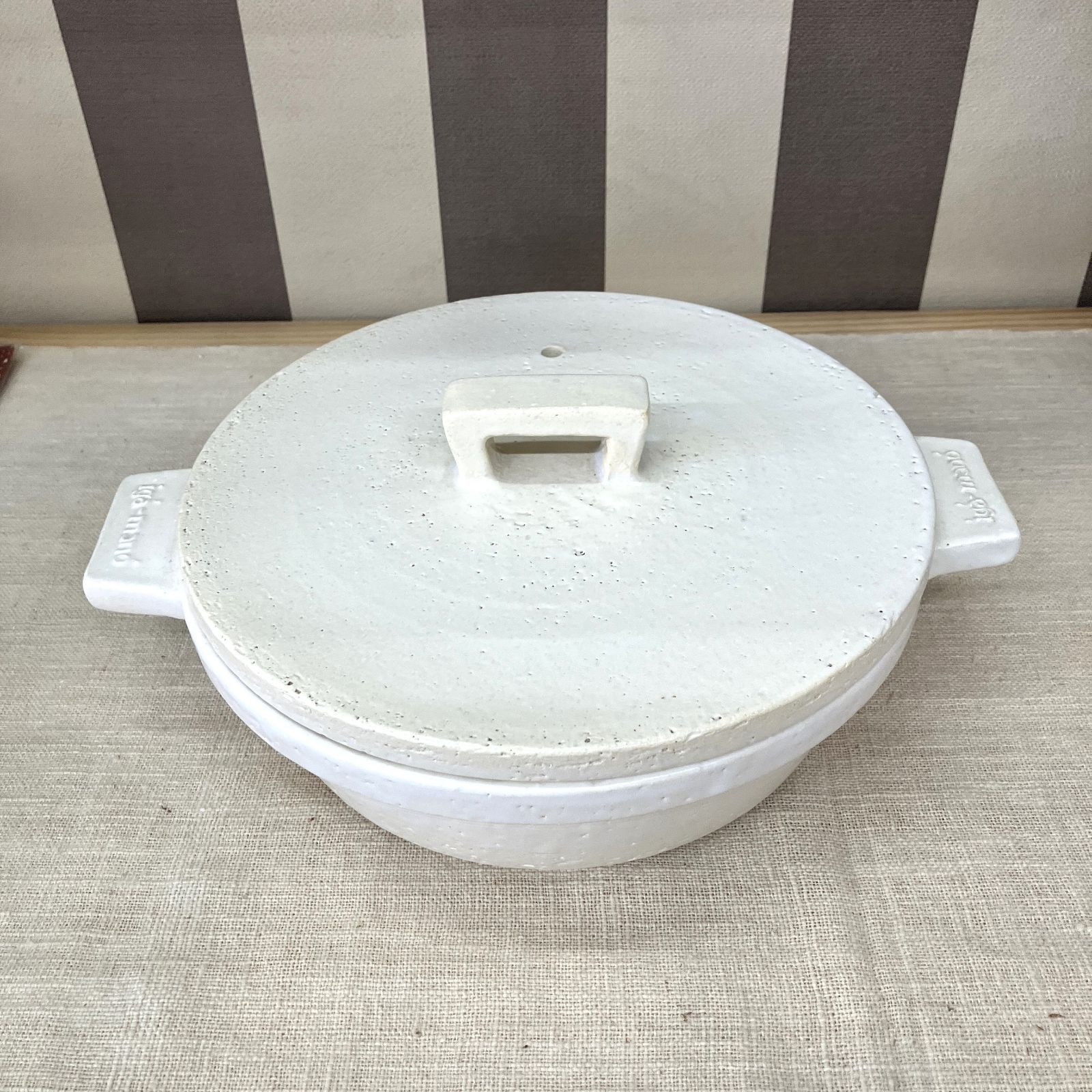 現品限り 長谷園 BISTRO DONABE ピストロ土鍋 白 み