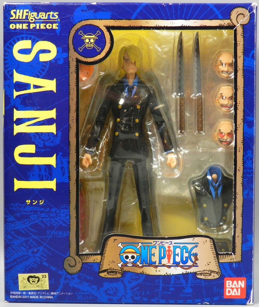 バンダイ S.H.Figuarts ワンピース サンジ 追加パーツ（ニヤリ顔)付き 