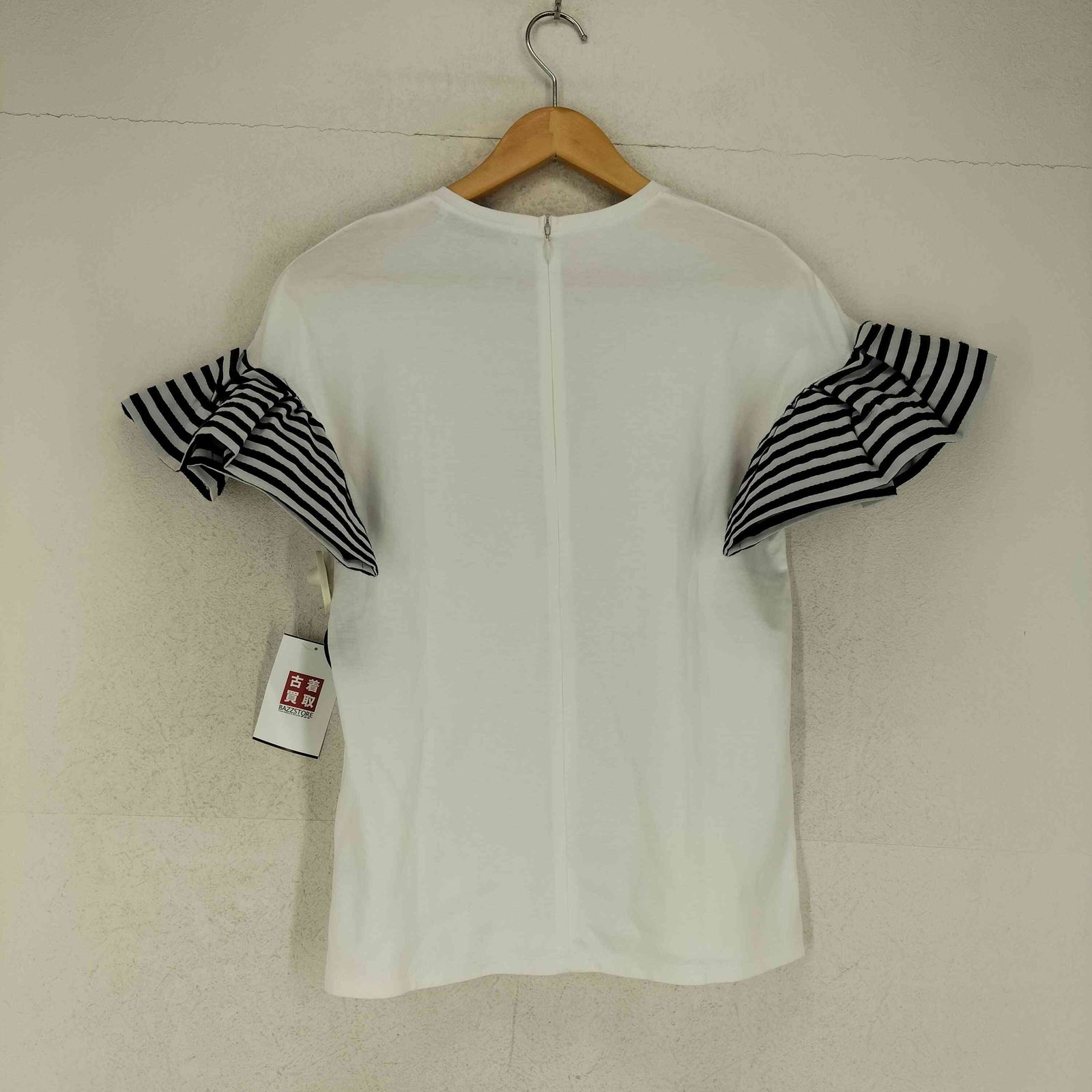 BORDERS at BALCONY/RUFFLED TEE/半袖ブラウス/36/コットン/BLK// ボーダーズアットバルコニー borders at balcony RUFFLED TEE