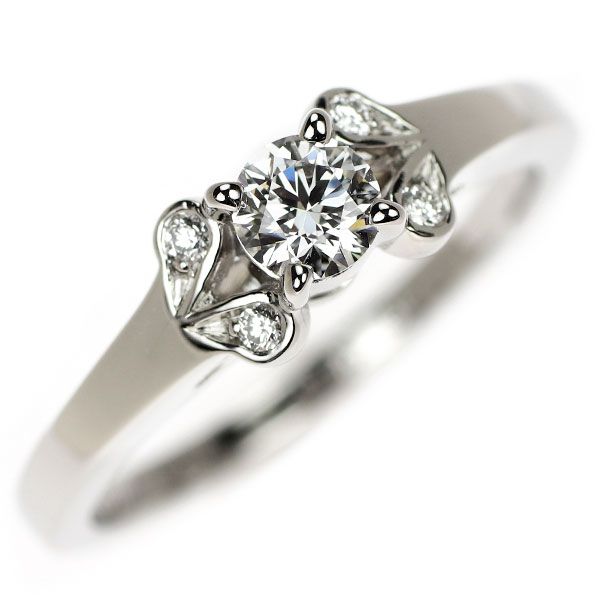カルティエ Pt950 ダイヤモンド リング 0.23ct E VVS2 3EX バレリーナ 
