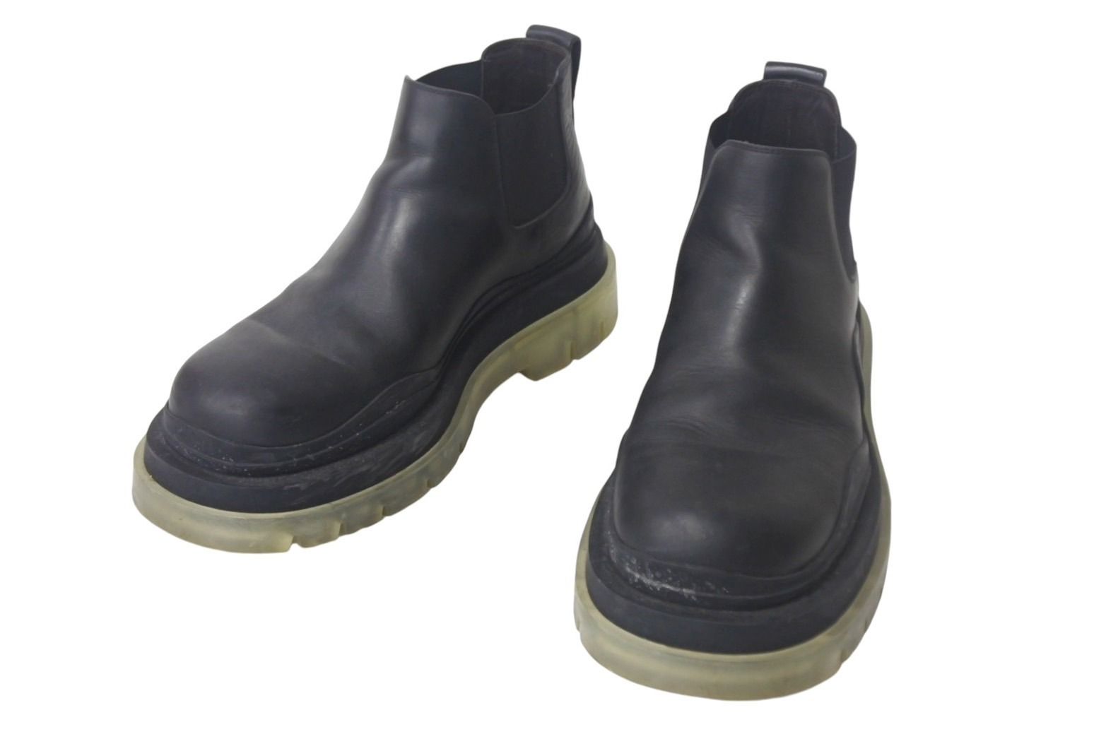 BOTTEGA VENETA ボッテガヴェネタ タイヤブーツ 42 BOTTEGA VENETA(ボッテガヴェネタ) タイヤブーツ ブラック×イエロー