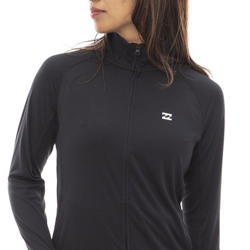 2024春夏 新品【BILLABONG/ビラボン】ZIP UP STAND RASHGUARD ラッシュガード BLK レディース BE013-863