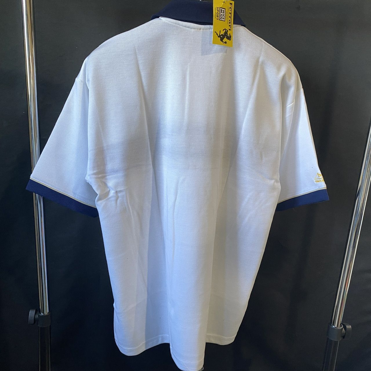 F1 フェラーリ チーム 半袖 ポロシャツ F1 Ferrari フェラーリ ポロシャツ 半袖 白 Fサイズ (管理番号