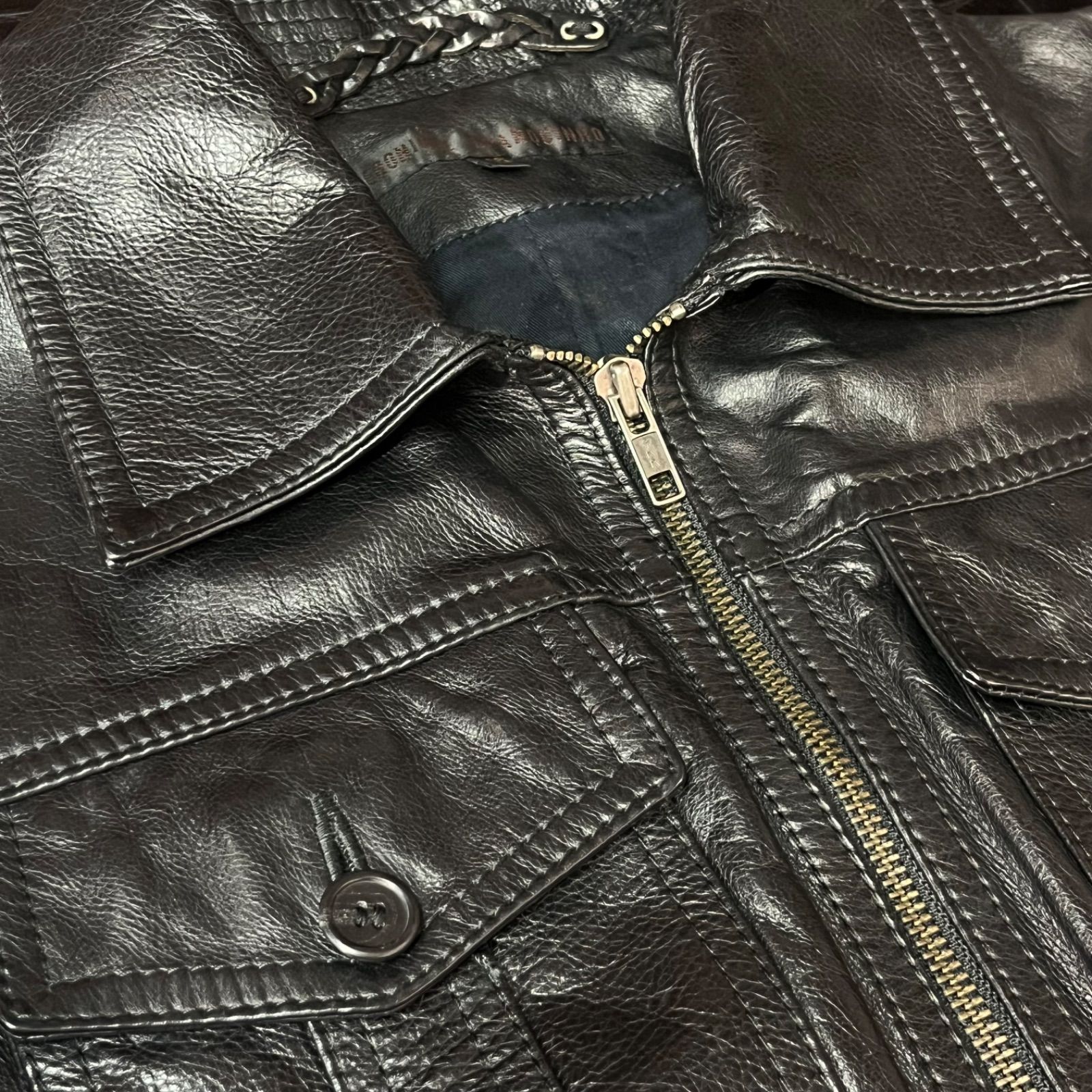 美品 46 Veronique Branquinho ヴェロニクブランキーノ レザー