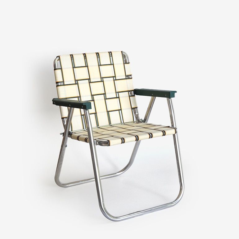 LAWN CHAIR ローンチェア｜PICNIC CHAIR CHARLESTON TAN ビーチチェア 折りたたみ 軽量 椅子 ピクニックチェア アウトドア レジャー バルコニー 屋外 水洗い おしゃれ クラシック アメリカ