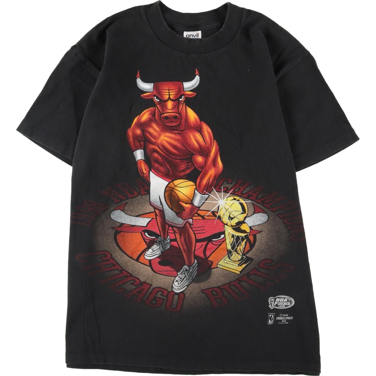 古着 90年代 anvil NBA CHICAGO BULLS シカゴブルズ スポーツプリントT 