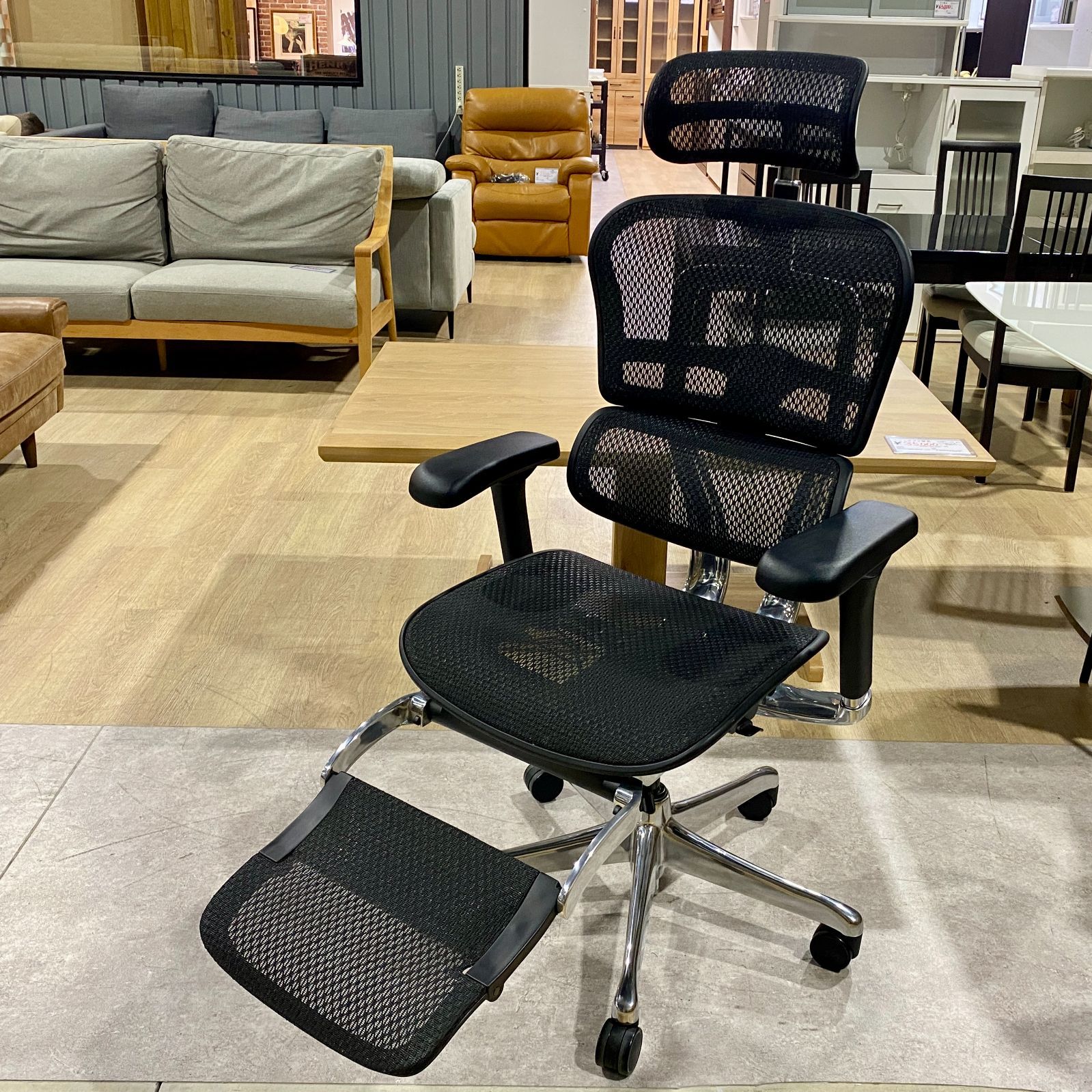 D-03004 ergohuman エルゴヒューマン Pro2 プロ2 オットマン内蔵型 ヘッドレスト付 ワークチェア デスクチェア ゲーミングチェア