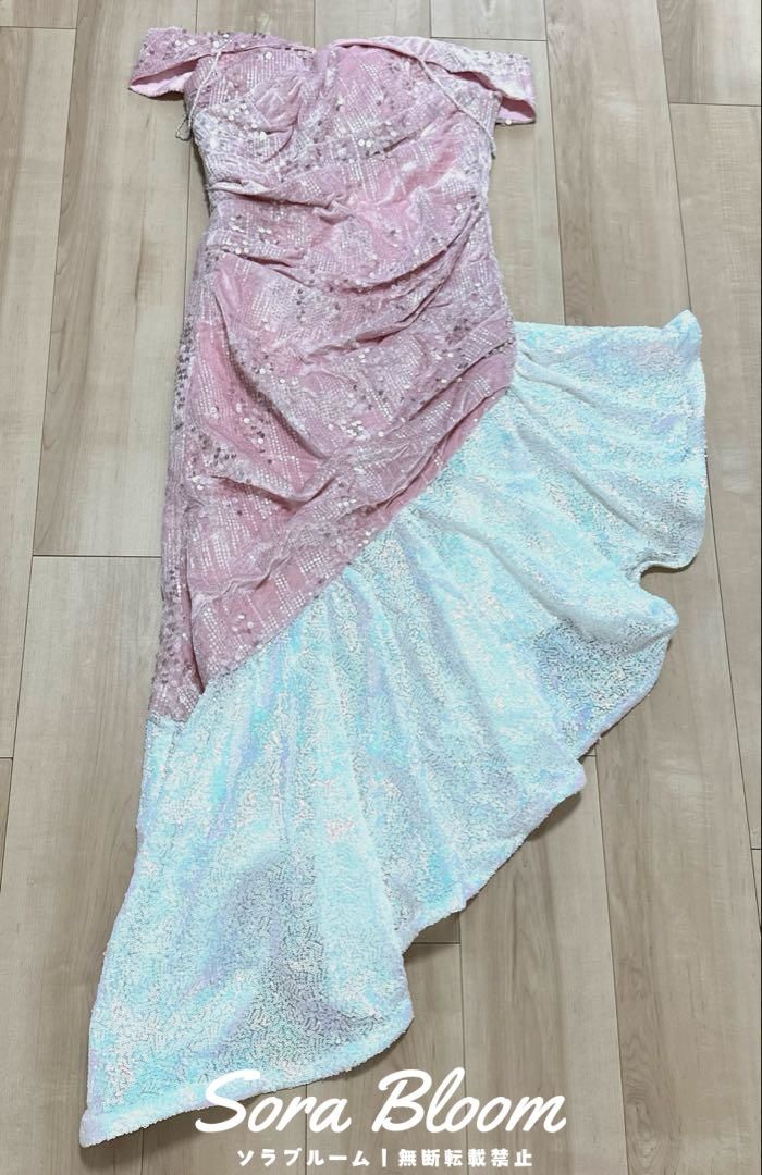 1着のみ早い者勝ち 人気 フリル オフショル アシメ ドレス 新品・未使用】1着のみ早い者勝ち 人気 フリル オフショル