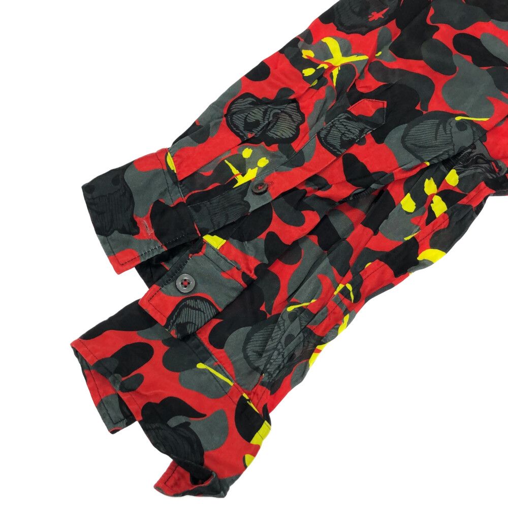 cvtvlist (カタリスト) crew camo shirt カモ柄レーヨン長袖 