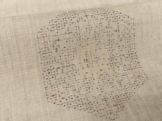 平和屋着物○本場結城紬 重要無形文化財 飛び亀甲 亀甲絣 奥順謹製  