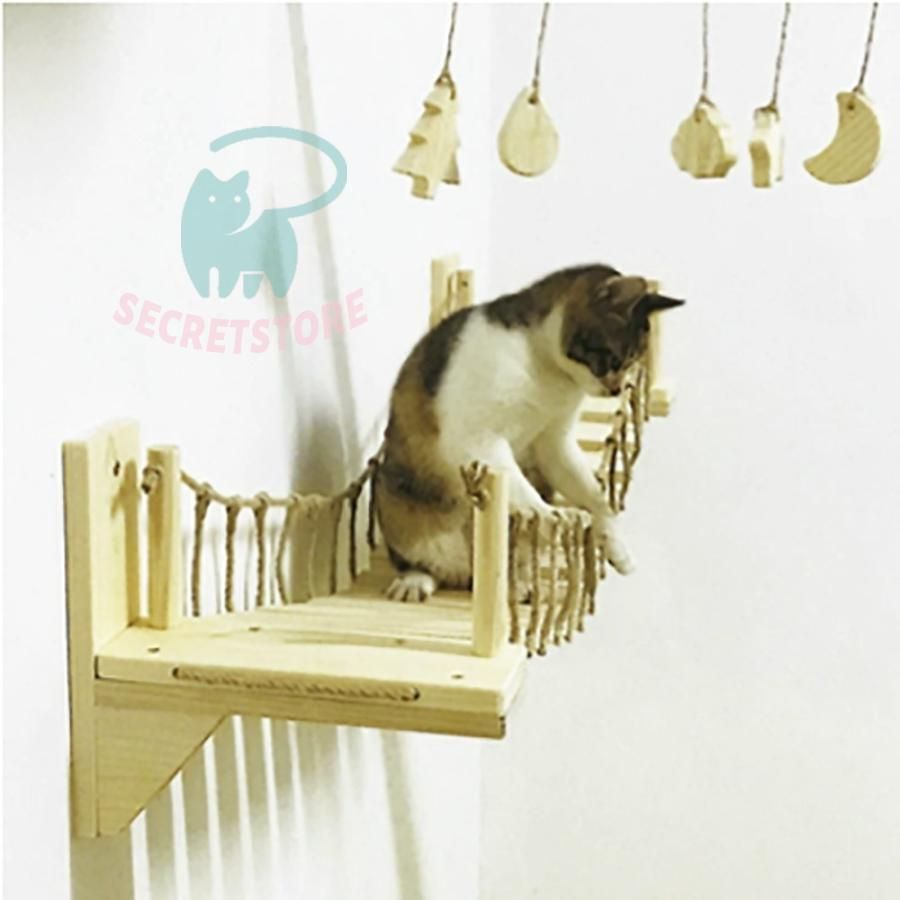 ペット 用 猫 はしご 壁付け 吊り橋 キャットウォーク キャット