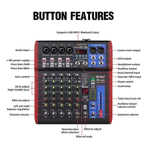 SI-6UX (6 Channel) 高音質 D Debra AudioProミキサー オーディオ