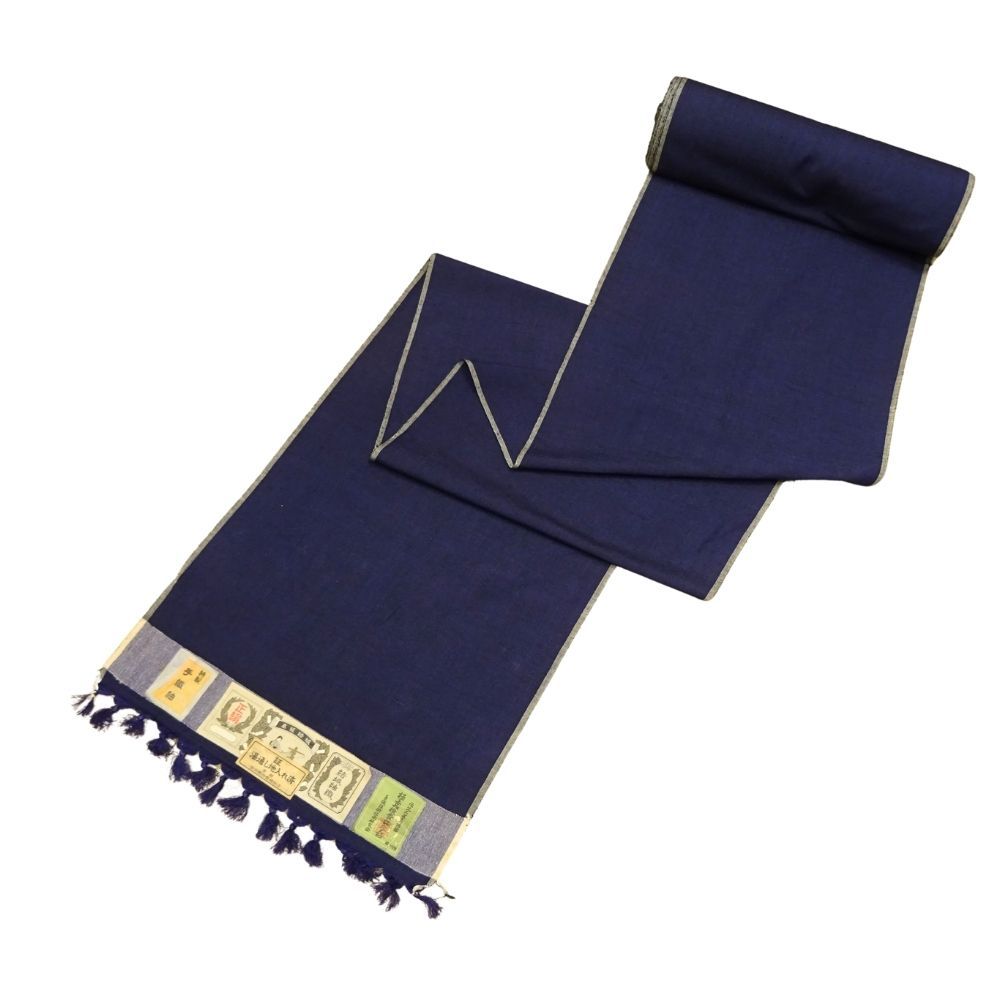 結城紬 たたき染め 紫 色無地 未使用 ハロウィンSALE】 【石下結城紬】 特選草木染め真綿絢結城紬