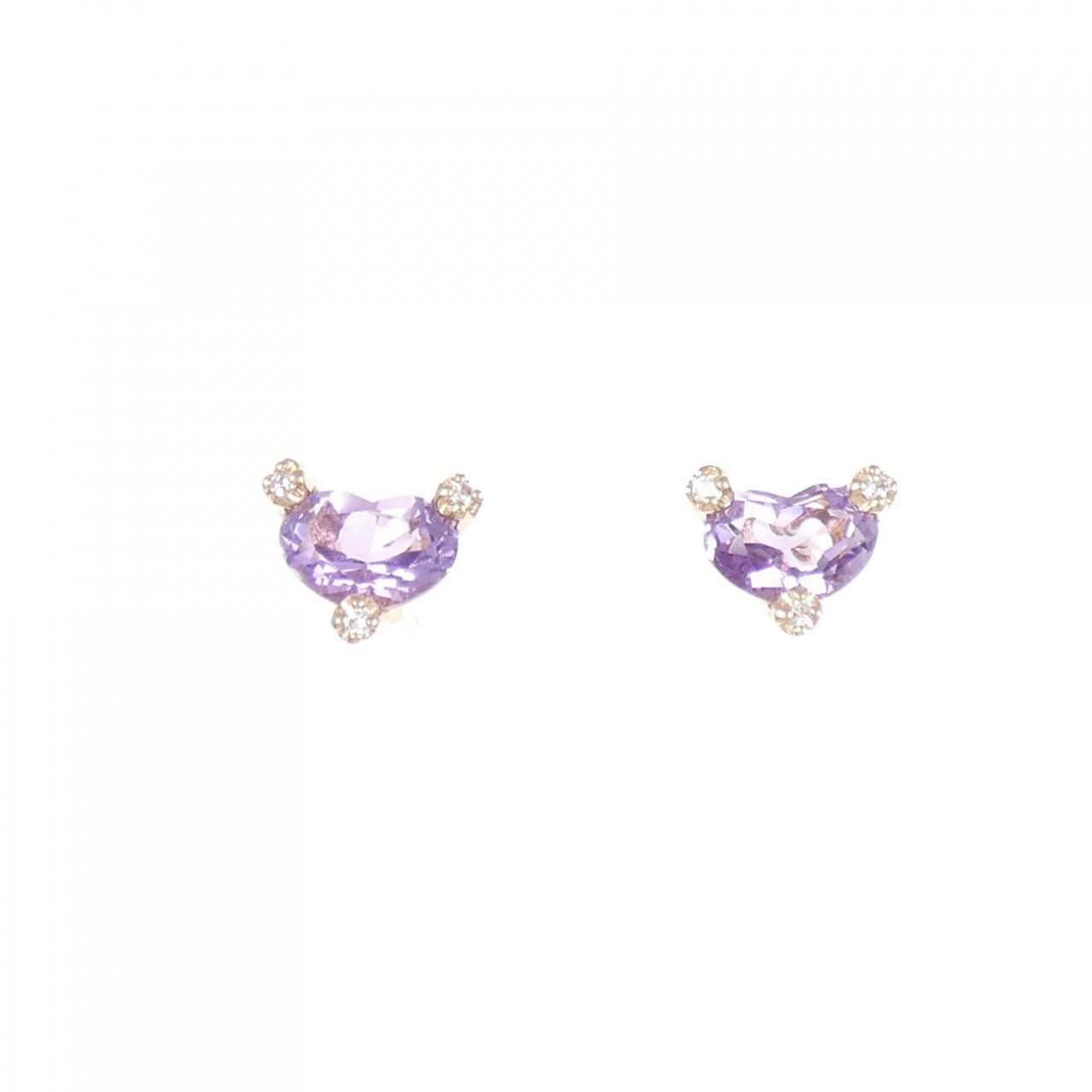 ポンテヴェキオ ハート アメジスト ピアス 1.32CT
