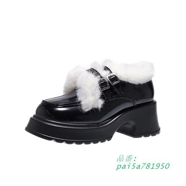 レディース 靴 パンプス ローファー 防水 美脚 ブラック 冬 暖かい ファッション 歩きやすい 厚底 イエロー 防寒 カジュアル pai5a781950 KIN-KAAI_COM