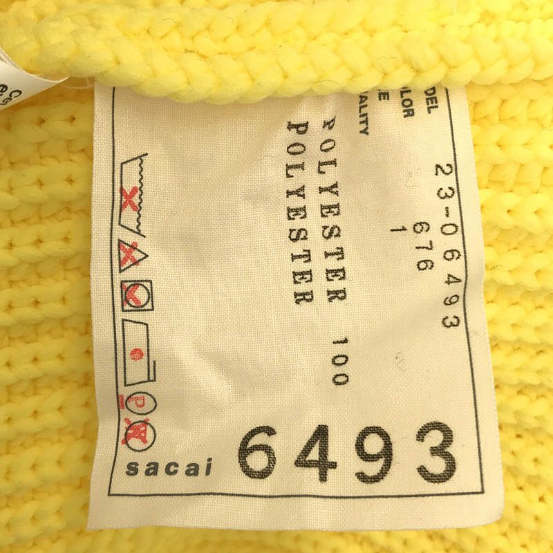 美品 23ss☆sacai サカイ ショートスリーブ プルオーバーニット 黄色 美品】 sacai / サカイ | ショートスリーブプルオーバーニット