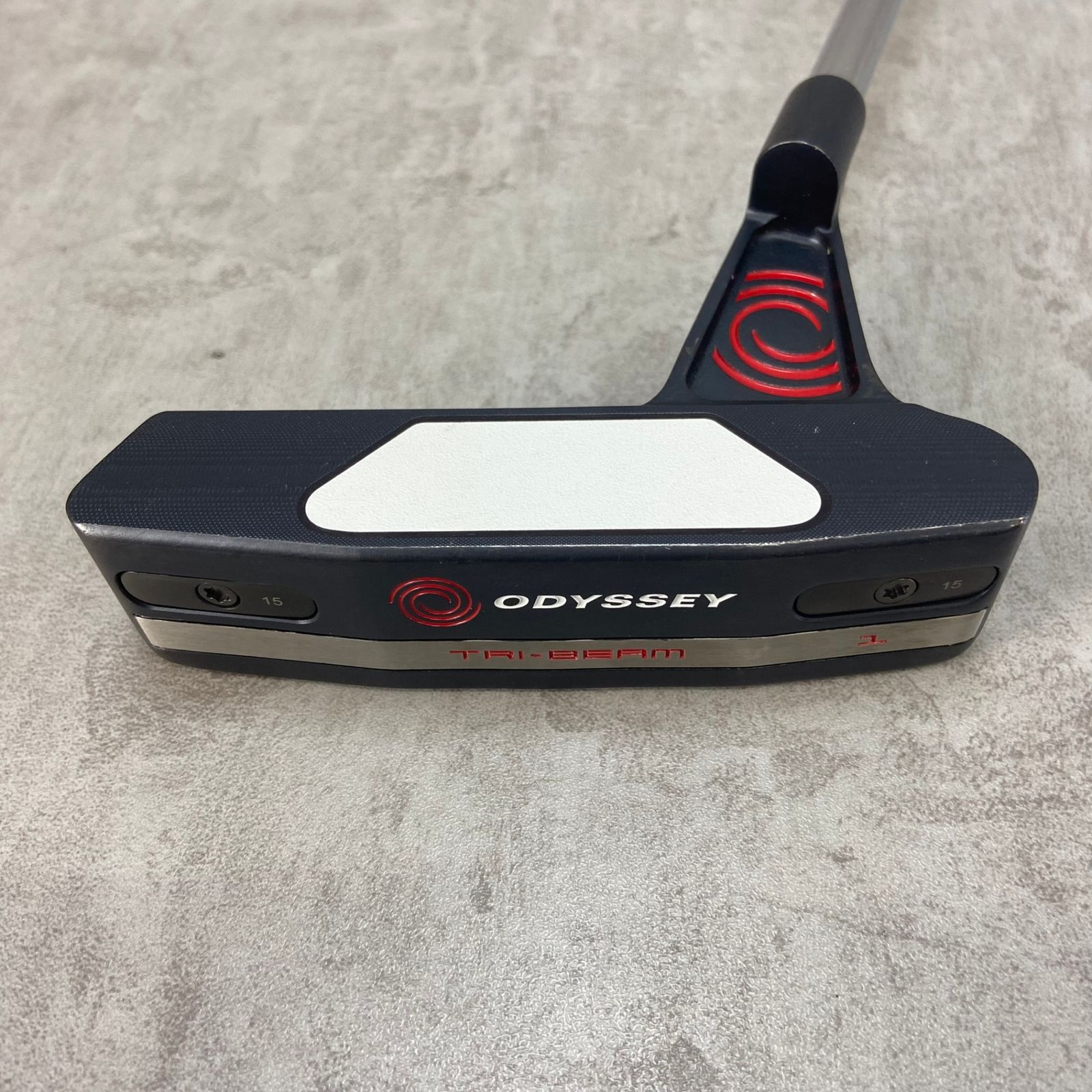 オデッセイ　トライビーム　1　メンズゴルフパター　カーボン　右利き用　PT　ピン型　ラケットホーゼル　ヘッドカバー　ODYSSEY　TRI-BEAM オデッセイ トライビーム 1 メンズゴルフパター カーボン 右利き