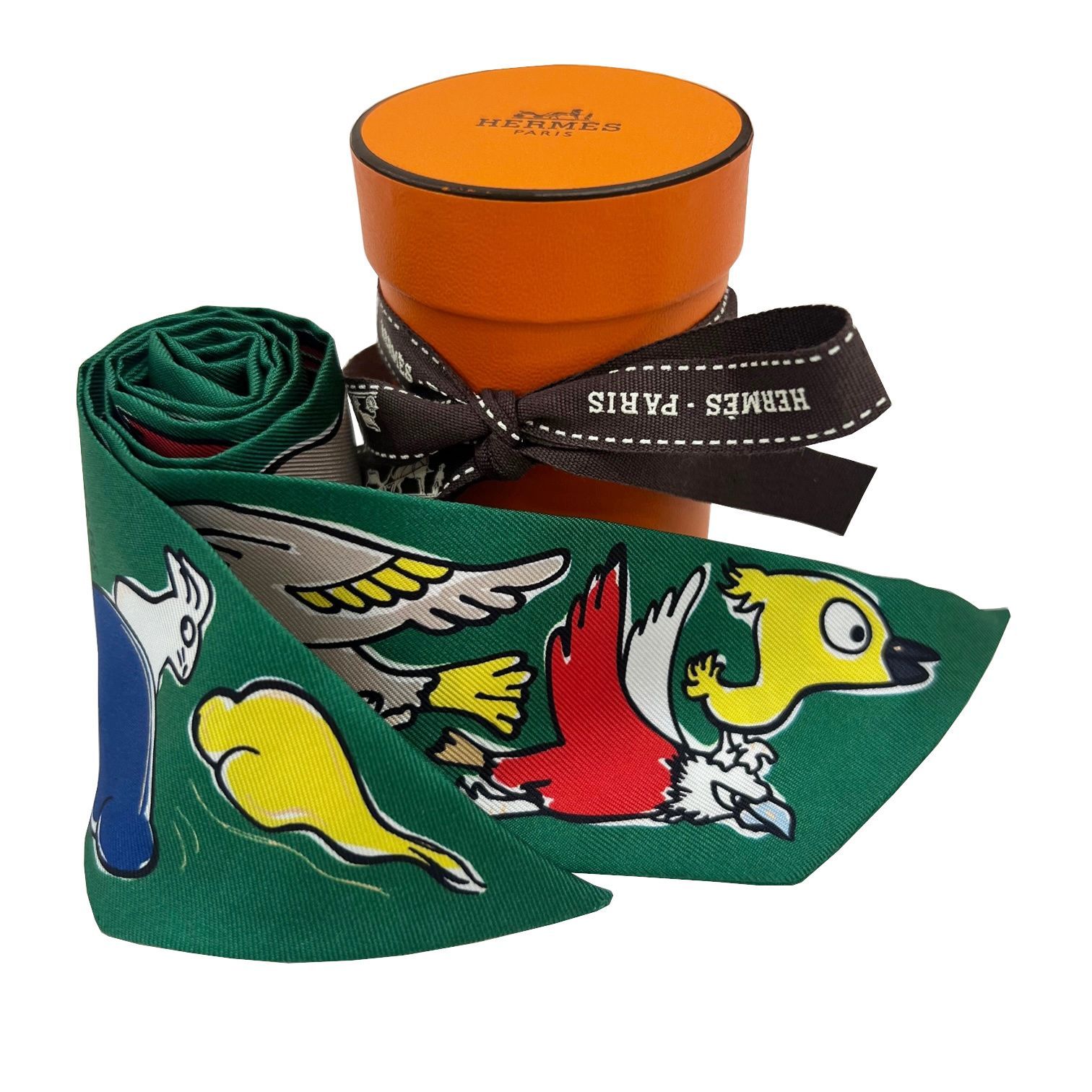HERMES エルメス ツイリー 千と一のウサギ シルク MILLE ET UN LAPINS