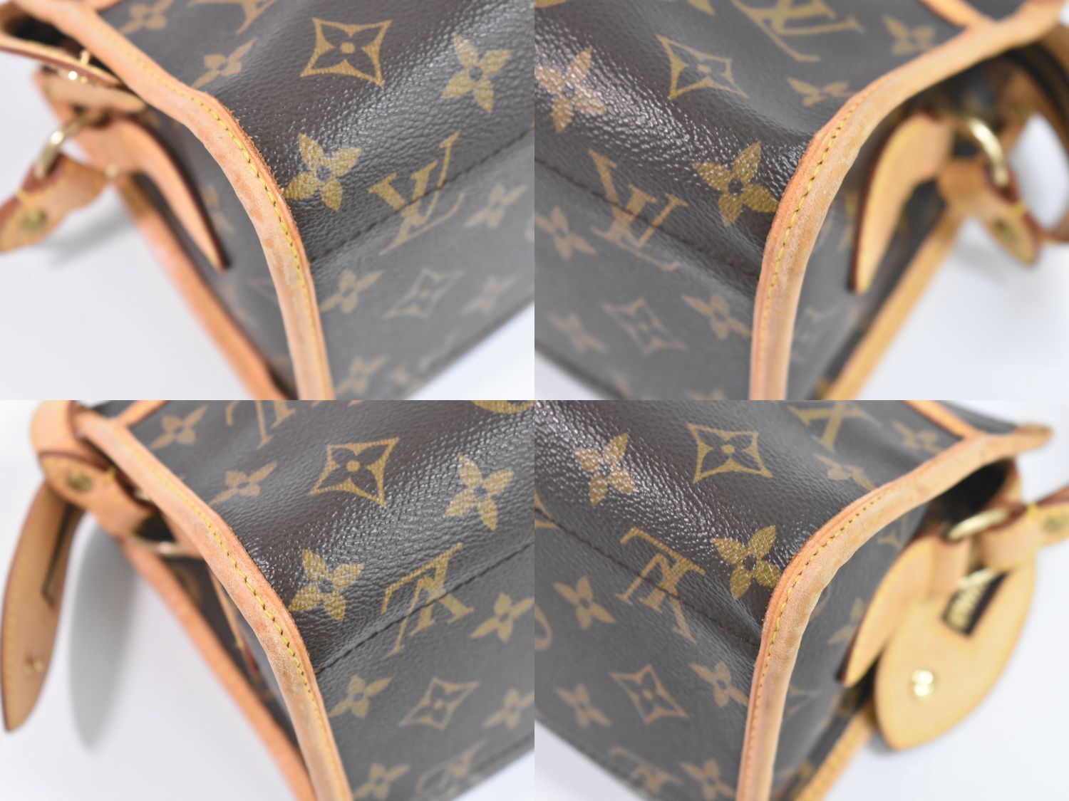 本物 ルイヴィトン LOUIS VUITTON LV ポパンクール ロン モノグラム ショルダーバッグ ポシェット ジェンダーフリー ジェンダーレス  ユニセックス ブラウン M40008 Popincourt Long ビトン バッグ 中古