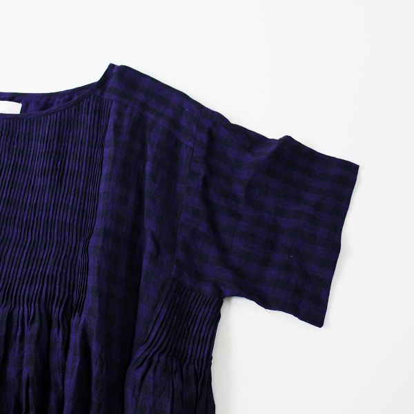 美品 2021SS maison de soil メゾンドソイル リネンギンガムチェック  