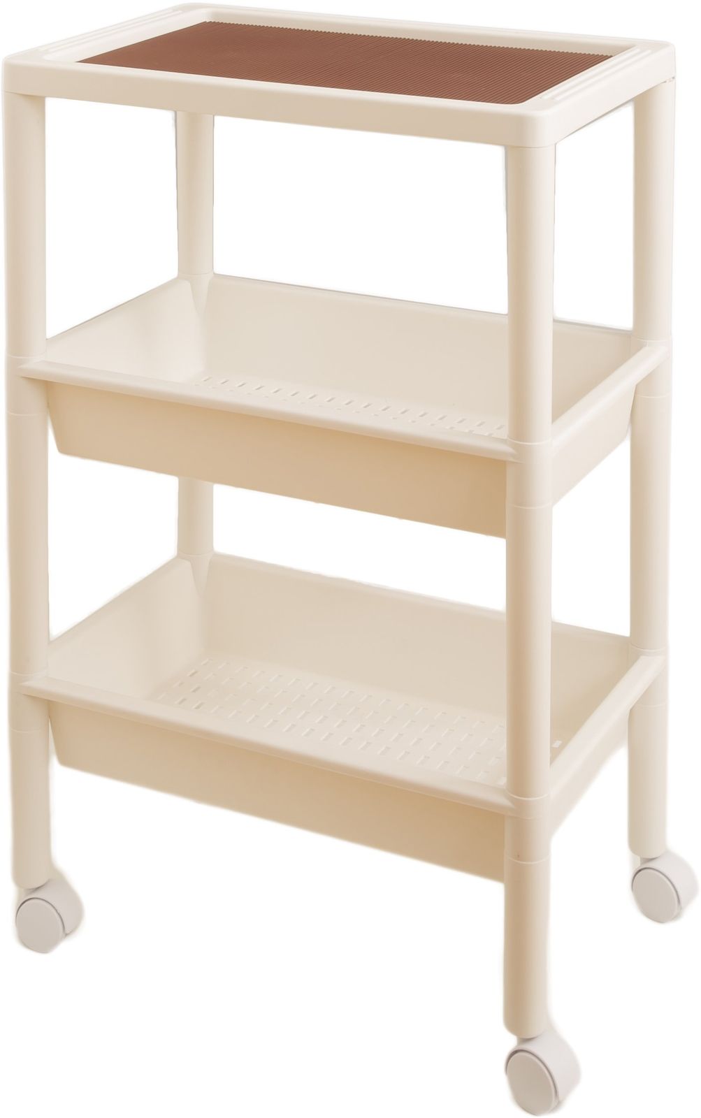 木本化学工業 サイドテーブル 3段 ホワイト 55963 木本化学工業 サイド