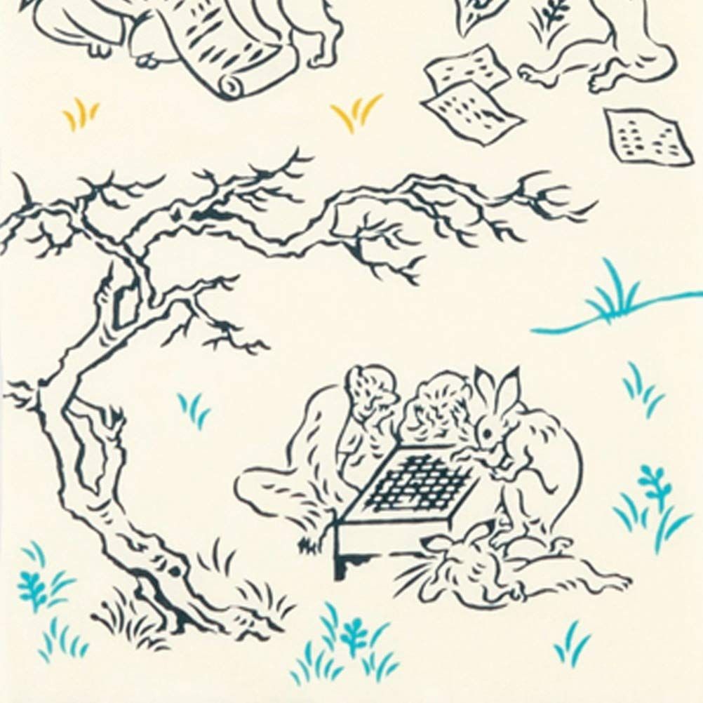  学校 鳥獣戯画 50159 手ぬぐい 注染 kenema Miyamoto-Towel 手ぬぐい タオル