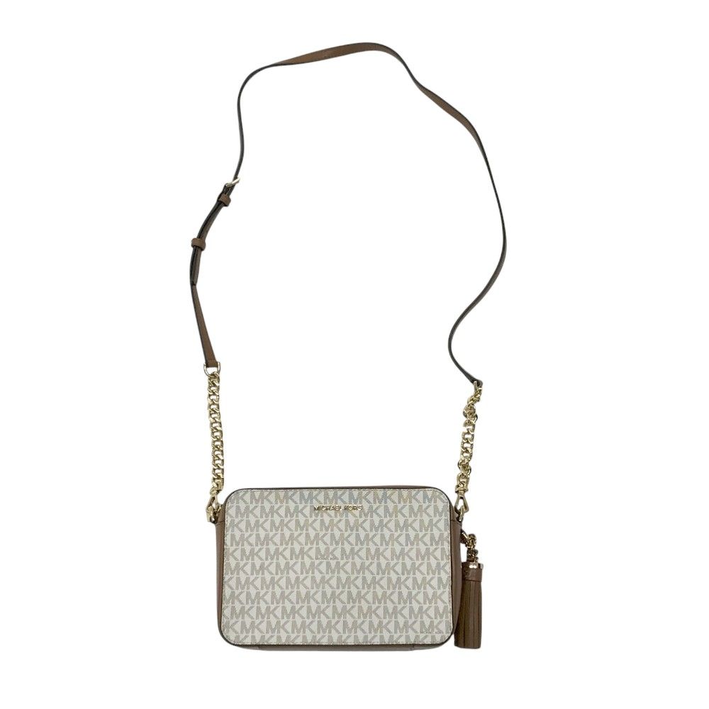 MICHAEL KORS マイケル コース 2way ショルダーバッグ タッセル MK 総柄 ホワイト系 240101423663