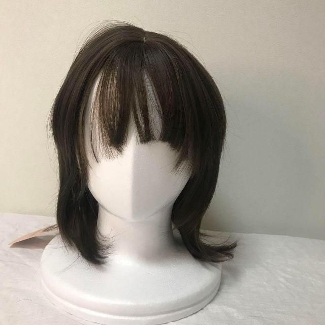 フル ウィッグ セミロング ウルフカット アッシュ ブラウン 医療用 wig ウィッグ ウィック 変装 女装 コスプレ かつら 人気 かわいい ナチュラル 自然 耐熱 テカリなし ボーイッシュ かっこいい くびれ イメチェン 仮装