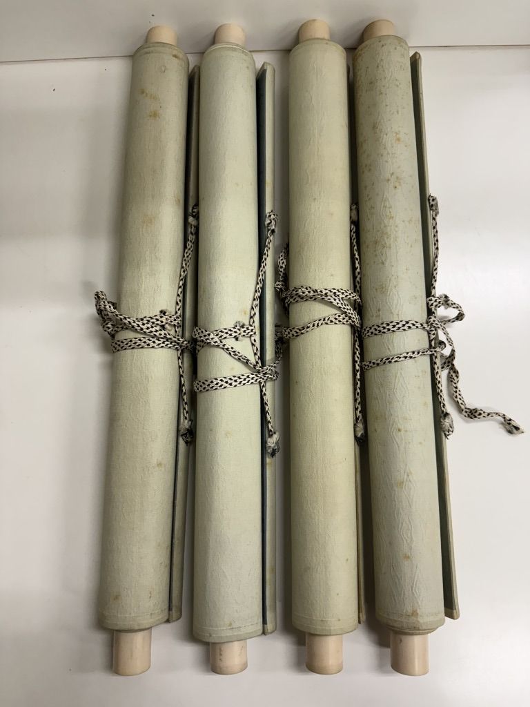 掛軸 水墨画 四季 楳岳銘 4点セット