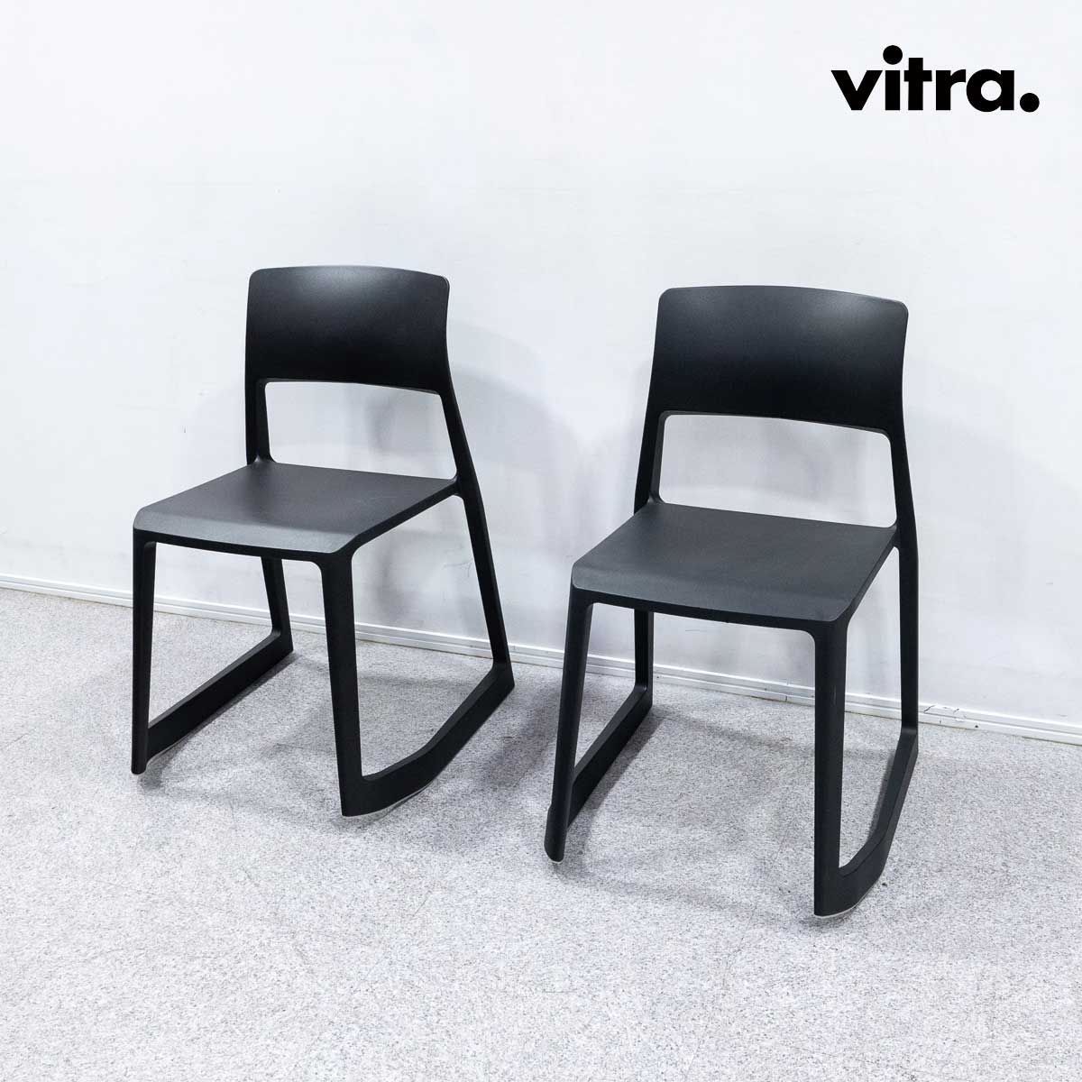 中古品】Vitra ヴィトラ Tip Ton ティプトン スタッキング チェア ブラック 2脚セット エドワード・バーバー&ジェイ・オズガービー  定価9万 - メルカリ